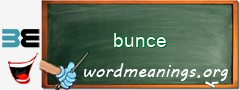 WordMeaning blackboard for bunce